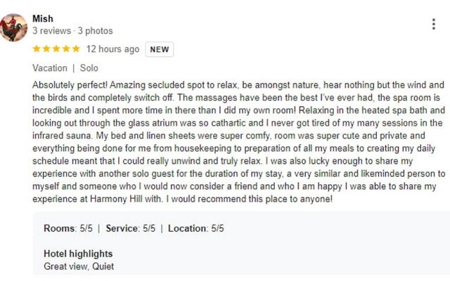 Harmony Hill Health Retreat - Guest Review